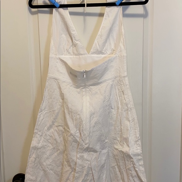 J Crew White 100% Cotton Halter Dress - Size 4 - Picture 4 of 12